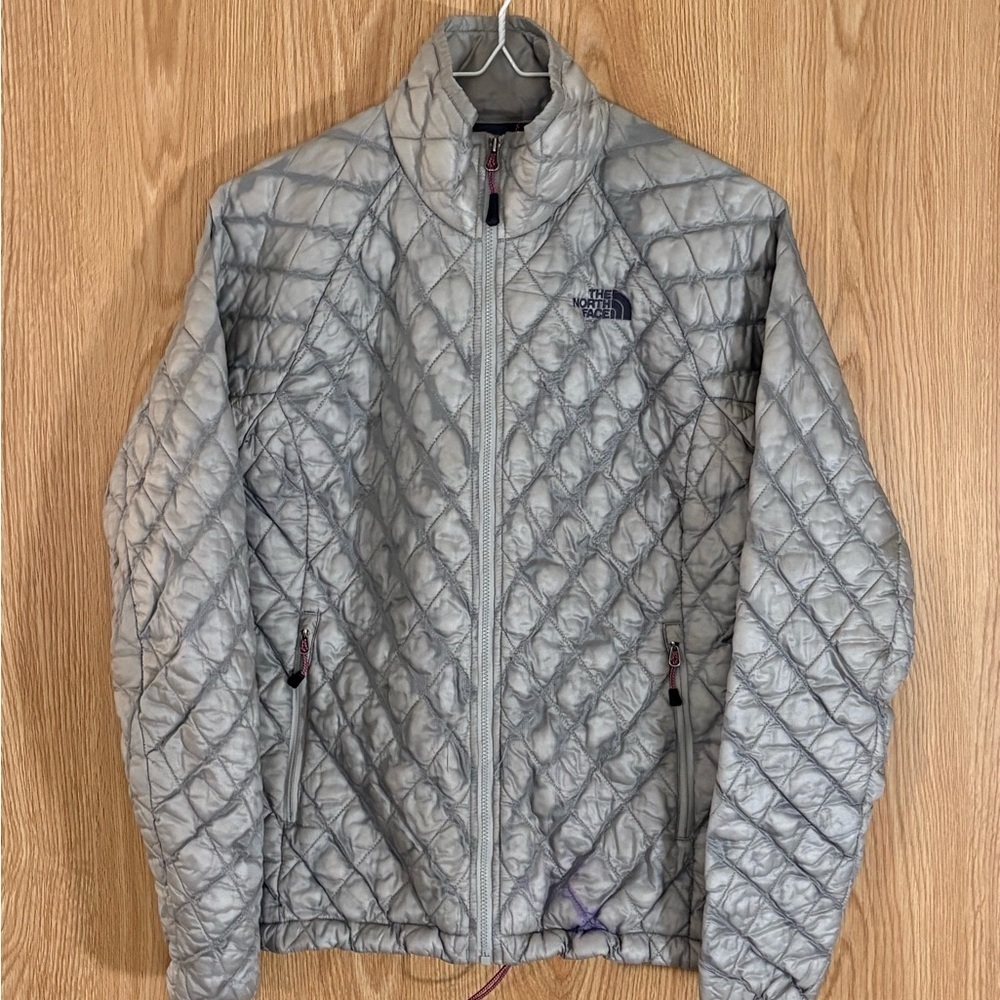 The North Face Thermoball Silver Gray Puffer Jacket